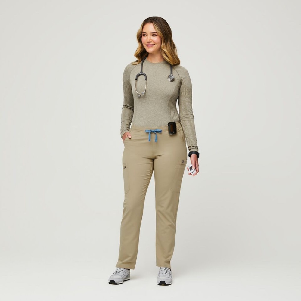 Figs Yola Skinny Scrub Pants - Sandstone